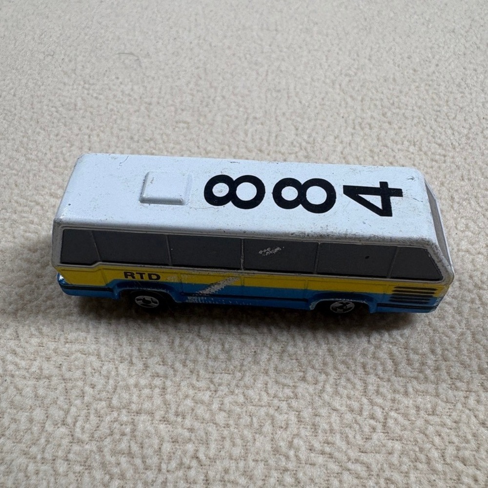Vintage Galoob‎ Micro Machines Public Transportation Bus RTD Collectible
